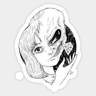 Out of this world (black print) Sticker